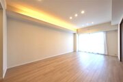 リビング空間はダウンライトを採用。空間に広がりが生まれ、スッキリシンプルに見せる効果が◎主張しない照明は家具を選びません。