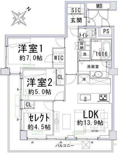 2LDKと3LDKの間取り変更が可能です。※要問合せ 2LDKと3LDKの間取り変更が可能です。※要問合せ