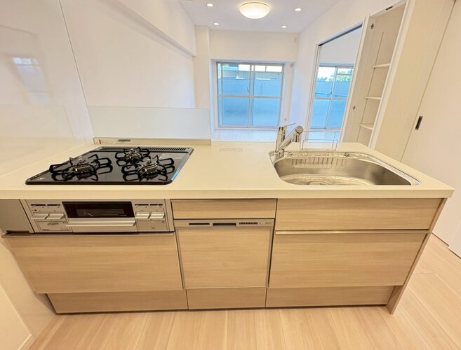 システムキッチン　＊食器洗い乾燥機・浄水器一体型水栓付き＊