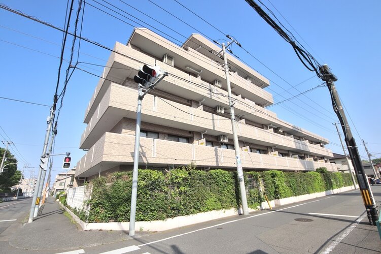 平成築、総戸数41戸のマンション。最寄り駅「日野」駅まで徒歩17分ほど。