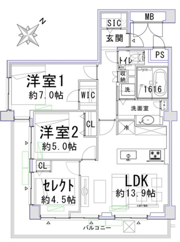 売主負担※無料で2LDKから3LDKへの施工ができます。 売主負担※無料で2LDKから3LDKへの施工ができます。