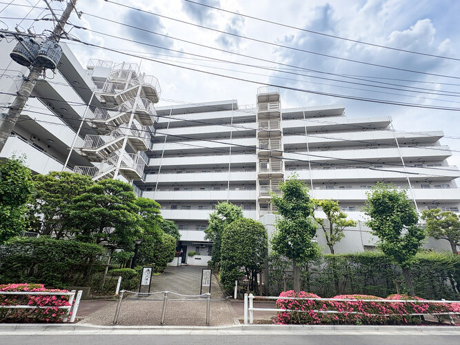 鮮やかな緑を効果的に纏った外観。爽やかな風がそよぐ心温まるお部屋へ優しく誘います。