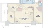 3LDK+2W+SIC、専有面積74.64㎡、バルコニー28.09㎡、室内リノベーション実施 3LDK+2W+SIC、専有面積74.64㎡、バルコニー28.09㎡、室内リノベーション実施