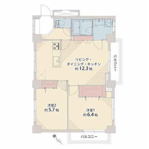 2LDK+W、室内リノベーション実施 2LDK+W、室内リノベーション実施