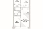 3LDK+W、専有面積77.47㎡、バルコニー面積15.23㎡、室内リノベーション実施