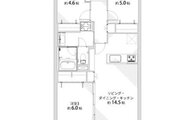 3LDK、専有面積：69.50㎡、バルコニー面積：6.46㎡