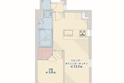 1LDK+WIC、専有面積41.29㎡、バルコニー面積3.40㎡、室内リノベーション実施 1LDK+WIC、専有面積41.29㎡、バルコニー面積3.40㎡、室内リノベーション実施