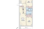 3LDK、専有面積70.38㎡、バルコニー面積6.30㎡、室内リノベーション実施