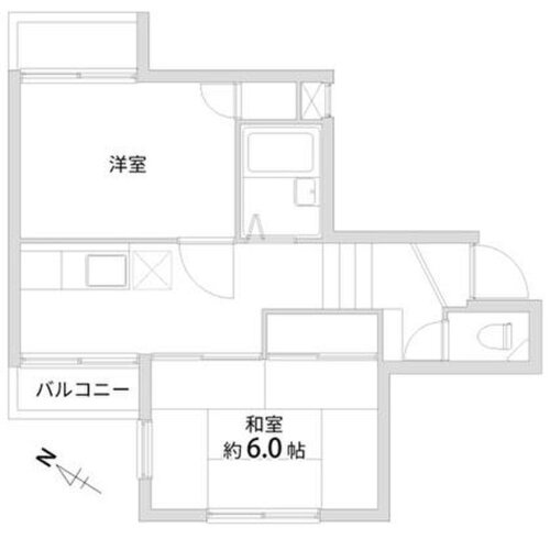 2K、専有面積(壁芯)34.33㎡、バルコニー面積3.80㎡ 2K、専有面積(壁芯)34.33㎡、バルコニー面積3.80㎡
