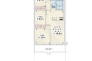 3LDK+専用庭、専有面積53.76平米、バルコニー7.84平米、専用庭20.00平米、室内リノベーション実施 3LDK+専用庭、専有面積53.76平米、バルコニー7.84平米、専用庭20.00平米、室内リノベーション実施
