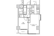 1LDK、専有面積45.56㎡、バルコニー面積7.02㎡、室内リノベーション実施