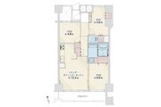 3LDK、専有面積66.74㎡、バルコニー面積7.79㎡、ポーチ面積2.00㎡、室内リノベーション実施