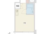 1R、専有面積15.23㎡、バルコニー3.10㎡