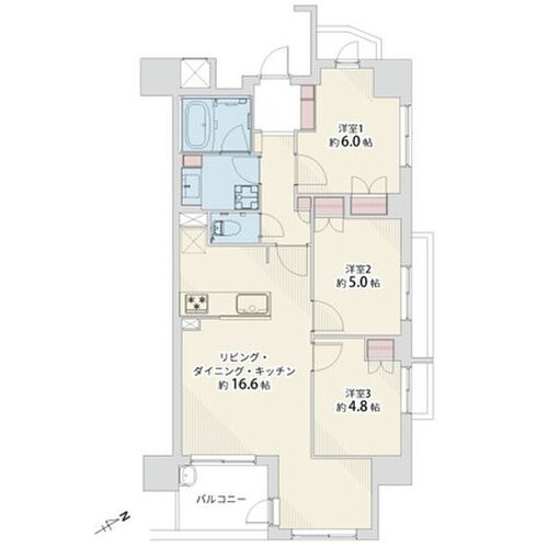 3LDK、専有面積70.48㎡、バルコニー面積5.14㎡、室内リノベーション 3LDK、専有面積70.48㎡、バルコニー面積5.14㎡、室内リノベーション