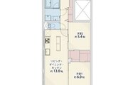 2LDK+2W、専有面積59.80㎡、バルコニー6.42㎡