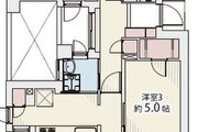 専有面積71.90㎡、バルコニー24.66㎡、アルコープ1.21㎡、インナーコート2.77㎡