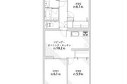 3LDK、専有面積64.9㎡、バルコニー面積7.71㎡、室内リノベーション実施