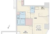 1LDK+W、専有面積55.00平米、バルコニー6.20平米