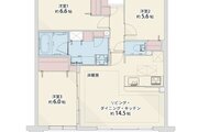 3LDK、専有面積72.90㎡、バルコニー16.20㎡、室外機置場1.55㎡ 3LDK、専有面積72.90㎡、バルコニー16.20㎡、室外機置場1.55㎡
