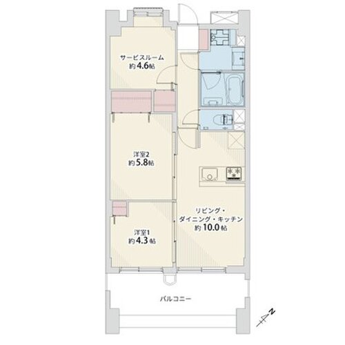 2SLDK、専有面積55.47㎡、バルコニー面積11.2㎡、室内リノベーション 2SLDK、専有面積55.47㎡、バルコニー面積11.2㎡、室内リノベーション