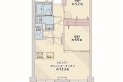 2LDK、専有面積50.43㎡、バルコニー面積6.72㎡、室内リノベーション