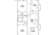 3LDK、専有面積：65.20㎡、バルコニー面積：11.22㎡、玄関ポーチ面積：5.40㎡