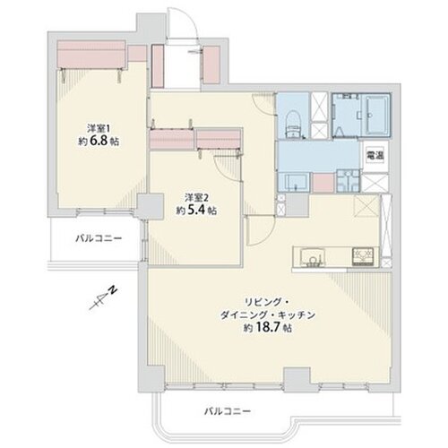 2LDK、専有面積73.30㎡、バルコニー面積11.58㎡、室内リノベーション 2LDK、専有面積73.30㎡、バルコニー面積11.58㎡、室内リノベーション