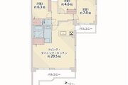3LDK+W、専有面積85.94㎡、バルコニー16.77㎡、ポーチ6.68㎡、トランクルーム0.56㎡