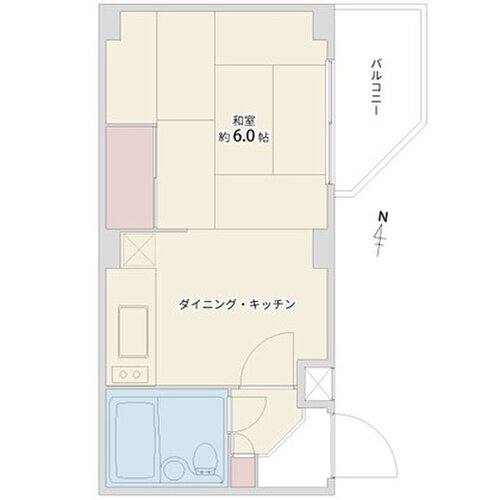 1DK、専有面積(公簿)23.92㎡ 1DK、専有面積(公簿)23.92㎡