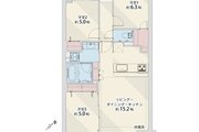 3LDK＋WIC、専有面積70.01㎡、バルコニー面積12.60㎡、窓台面積1.01㎡、室内リノベーション