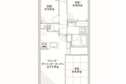 3LDK、専有面積63.57㎡、バルコニー面積11.30㎡、室内リノベーション実施