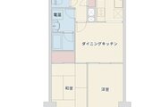 2DK、専有面積49.68㎡、バルコニー面積5.07㎡