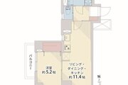 1LDK、専有面積41.80㎡、バルコニー面積4.32㎡、室内リノベーション実施
