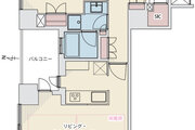 1LDK＋SIC、専有面積56.25㎡、バルコニー面積6.35㎡、室内リノベーション実施