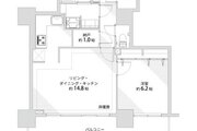 1LDK+納戸＋SIC、専有面積52.65㎡、バルコニー面積11.37㎡、室内リノベーション実施