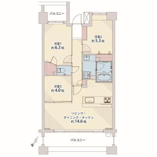 3LDK+ウォークインクローゼット。ペット飼育相談♪ 3LDK+ウォークインクローゼット。ペット飼育相談♪