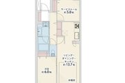 1LDK+S+TR、専有面積57.07㎡(TR 0.42㎡含む)、バルコニー8.50㎡、オープンポーチ4.50㎡