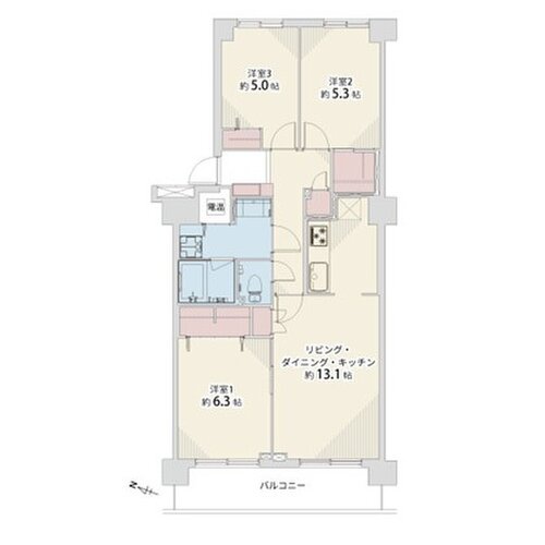 3LDK+WIC、専有面積71.27㎡、バルコニー面積8.4㎡、室内リノベーション 3LDK+WIC、専有面積71.27㎡、バルコニー面積8.4㎡、室内リノベーション