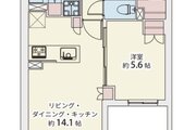 1LDK+S（納戸）、専有面積58.65㎡、バルコニー6.26㎡