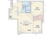 2LDK＋WIC、専有面積65.62㎡、バルコニー面積6.39㎡、アルコーブ面積1.26㎡、ペット飼育相談、室内リノベーション実施
