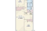 2SLDK+W、専有面積62.68㎡、バルコニー6.73㎡
