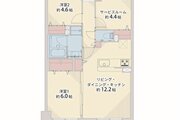 2LDK＋S、専有面積59.35㎡、バルコニー面積4.26㎡、室内リノベーション