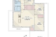 3LDK＋2WIC、専有面積72.95㎡、バルコニー面積55.66㎡、室内リノベーション