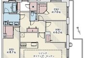 3LDK+2W+ルーフバルコニー+SIC、専有面積102㎡、ルーフバルコニー41.75㎡、ポーチ16.71㎡