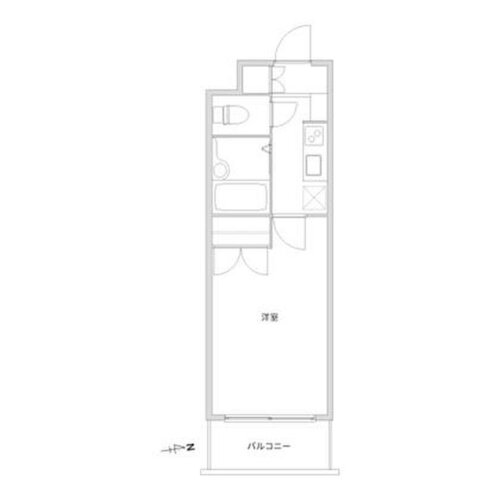 1K、専有面積21.33㎡、バルコニー面積不明 1K、専有面積21.33㎡、バルコニー面積不明